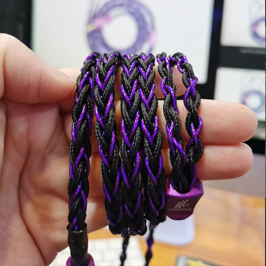 线艺匠失窃之吻耳机平衡线MMCX 0.78 2pin纤维布线单晶银+铜银编平衡线耳机线效线 榭兰图二代/舒尔846 2.5mm 平衡头