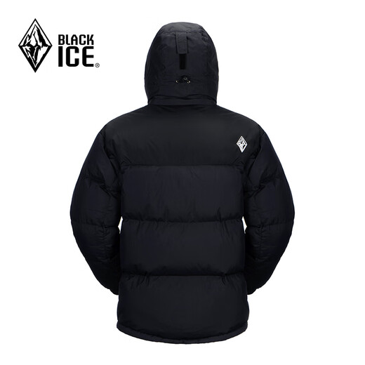 Black Ice (BLACKICE) 8536 new goose 700 pony outdoor windproof waterproof and warm thick live hat color-blocking down jacket Black Black L