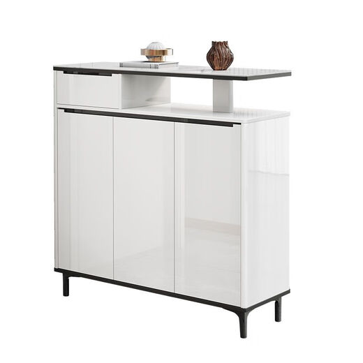 Luo Jixian 2025 new simple shoe cabinet household door elevator entrance double-sided living room partition painted porch cabinet storage cabinet delivery RD6621 double-sided porch cabinet 80cm long