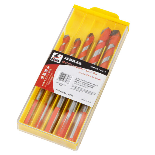 Kraftwell tile drill bit concrete impact drill alloy triangle drill cement hole metal wall electric AI3178