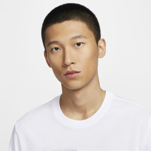 Nike (NIKE) official men's long-sleeved basketball T-shirt for winter new pure cotton retro sports embroidery soft HF6198 100 white s