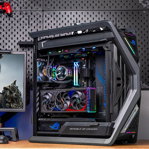 ASUS 24-issue interest-free host RTX5090D graphics card Night God 5080 host 9800X3D Genesis ASUS rog family bucket gaming desktop complete assembly computer R7 9800X3D + ASUS RTX5070TI丨One