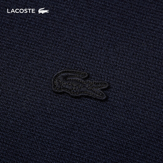 LACOSTE French crocodile men's wear solid color wool sweater sweater zipper stand collar jacket | AH1955 166/navy blue regular XL 6