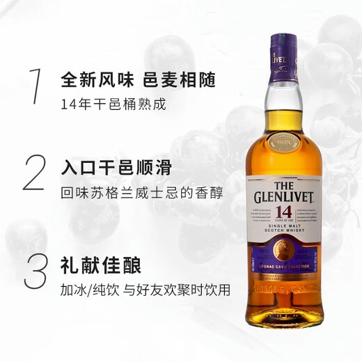 Genuine licensed Glenwitt Scottish single malt whisky Speyer original bottle imported foreign wine Festival gift Glenwitt 14-year cognac barrel aging