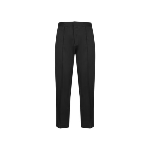 Weniger einfache sich verjüngte Neun-Punkte-Anzughose für Frauen langer Lint Baumwoll am Arbeitsplatz mit gerader Casualhose 2o4e14420 001 Black M