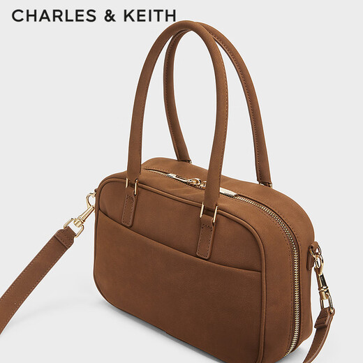 CHARLES&KEITH solid color portable Boston bag crossbody bag women's bag birthday gift CK2-30271398