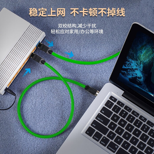 Shiyu (Siyunr) Industrial Grade Profit Super Six Dual Blobed Network Cable Gigabit Servo Ethercat Chaîne de dragage haute flexibilité SY-RJ6210 Câble réseau blindé à double blindage vert 1 mètre