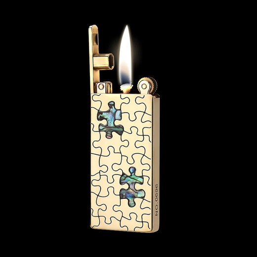 Zorro Zorro Kerosin leichter Herren Retro Messing Schleifrad, um den Freund des chinesischen Valentinstags Ultra-dünner Lift 753 Puzzle Silber zu geben (Geschenk voller Zubehör)