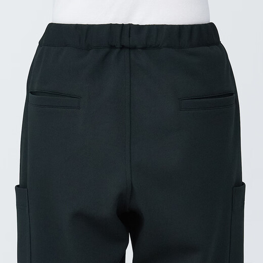 MUJI Labo unisex double-layer woven cargo shorts that are not easy to get wet, gender-neutral men and women, black M (170/80A)