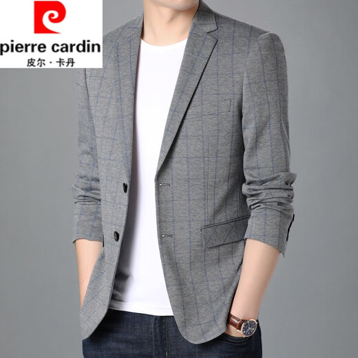 Pier Cardin High-End-Casual Blazer für Männer im Frühjahr und Herbst Dünn Business Formal koreanischer Anzug Herren Penis Top 8075 Grau 175