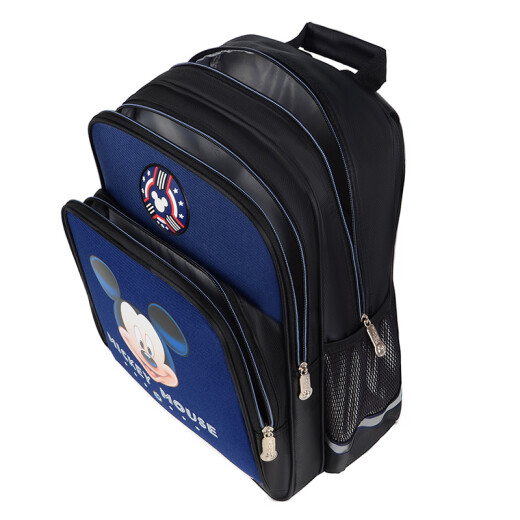 Disney (Disney) Mickey primary school bag, boys and girls school bag, 1-3-6th grade, light shoulder backpack, SD10056 navy blue