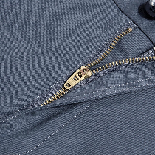 Dancing with the wolf [Cotton-Function Comfortable] Casual Commuter Mid-waist Stretch Comfortable Versatile Men's Trousers 009 Blue Gray 33