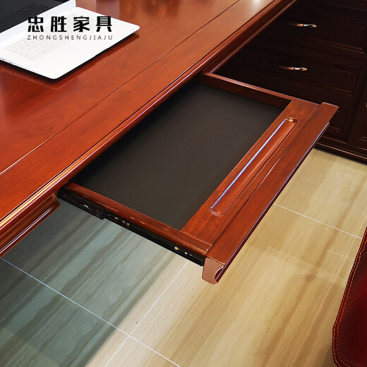 Zhongsheng Office Furniture Boss Desk Desk President Office Furniture Executive Desk Manager Desk High-end Chinese Style Atmosphere Rudder Pilot 8-Door Bookcase (4.24 Meters)