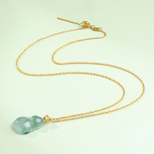 Return to the 11.11 carnival with heart and jade, 18K gold inlaid jade pendant, women’s gold inlaid jade Fulu gourd jade pendant