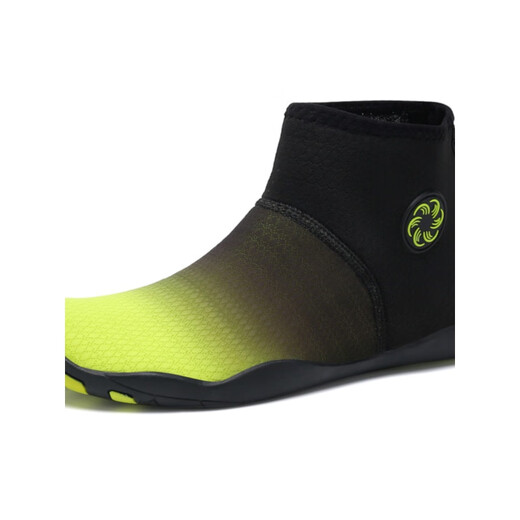 Tibetan beauty era beach shoes, reef rowing shoes, diving boots, high waist, anti-cut, non-slip, snorkeling, swimming, wading and river fishing shoes, black 42