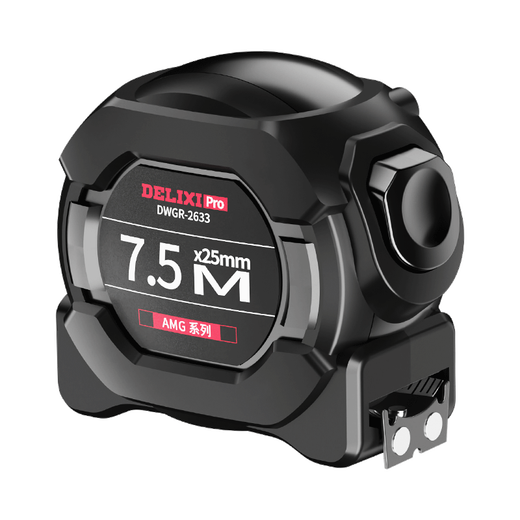 Delixi steel tape measure household 5-meter wear-resistant anti-fall high-precision self-locking ruler AMG series 10 meters * 25mm