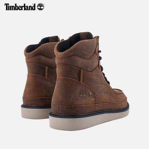 添柏岚（Timberland）官方男鞋中帮靴户外休闲商务通勤舒适皮革|A698F A698FW01/深棕色 42