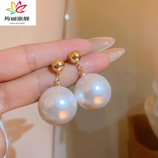 Delaney a large pearl sweater chain long niche design extended necklace light luxury high-end single pearl pendant white
