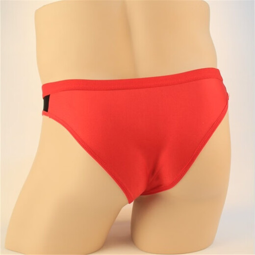 Private Shang Men's Underwear Sexy Low Waist Briefs T-Pants Black and Red Color Matching T-Pants Stretch One Size 170Jin Jin equals 0.5kg Inner Red