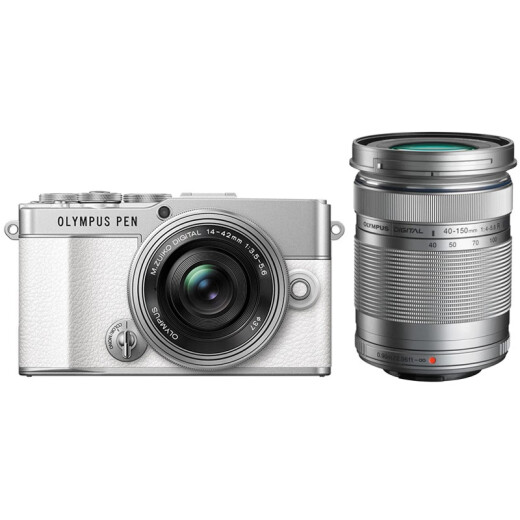 Olympus (OLYMPUS) PENE-P7 mirrorless camera EP7 digital camera kit camera retro travel student camera E-P7+14-42+40-150mm dual lens white