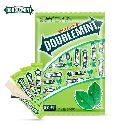 Green Arrow Original Mint Chewing Gum, about 100 pieces in a bag, to freshen your breath after a restaurant meal