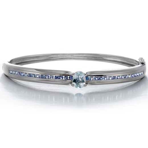 Weiyang Palace Elegant and Fashionable Tanzanite Aquamarine 925 Bracelet Women's Blue Gemstone Bracelet Birthday Gift Bracelet Birthday Gift