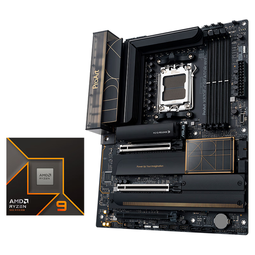 
Asus PROART X870E-CREATOR WIFI motherboard + AMD Ryzen 9 9900X CPU motherboard + CPU set