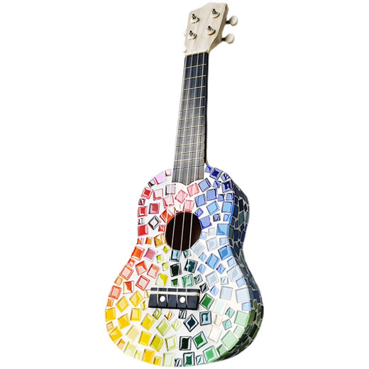 Creator's handmade DIY mosaic material bag Hawaiian small guitar ukulele ukulele four-string ukulele colorful ukulele + material bag