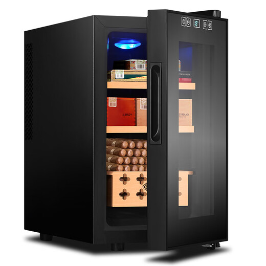 Cigarking cigar cabinet 26C temperature controlled moisturizing air-cooled embedded dual-core refrigeration cedar wood alcoholized small cigar and wine cabinet full cigar model 26L