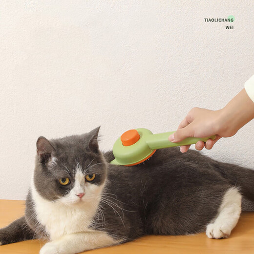 Pet Liang Pet Needle Comb Dog Comb Cat Comb Steel Needle Comb Pet Supplies Green Cat Ear Comb