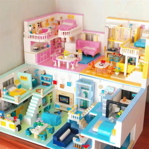 Asamblea de bloques de construcción compatible con la escena callejera de la serie LEGO Kumamoto Modelo de juguetes para adultos Regalos sorpresa de los niños Wangwang Fashion Home [1048pcs]