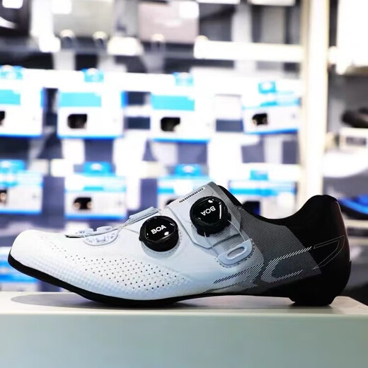SHIMANO NUEVO RC702 SHIMANO LOCK ZAPASE Versión ancha RC7 Boa Boa Boa Bottom Racing Road Bike Autopocadoras Zapatos SHIMANO RC702 White Wide Versión 41