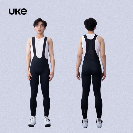 
UKE men's strap riding pants, close-fitting, fast-drying, breathable outdoor, cycling overalls, strap pants, B001 2XL