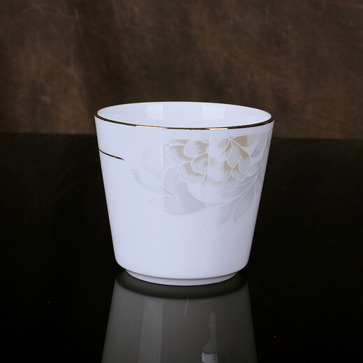 Jinqiutang Jingdezhen ceramic water set cup bone china straight mug breakfast cup milk tea cup single cup gold inlaid elegant mug