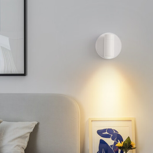 Lámpara de lectura de la lámpara de pared de la pared Clcey Carga simple sin instalación Sin cableado Lámpara de LED magnética giratoria Pequeña Flight 35 3527-Black 9 cm-Monocromo Luz blanca 3W-Full Light