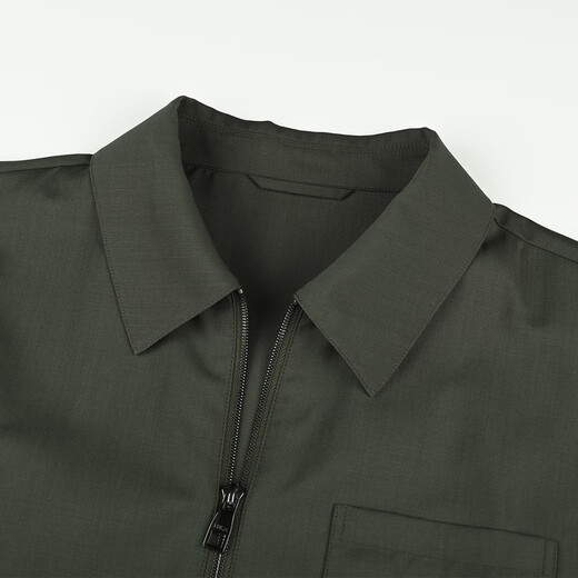 Lucadilong Spring and Summer [Italian REDA Wool] Retro Wearing Business Casual Jacket Men's Jacket Military Green L (50)