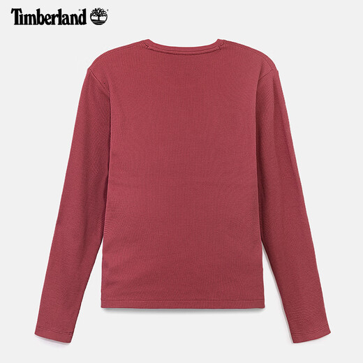 T-shirt à manches longues pour femmes officielles de Timberland 24 Automne et hiver Nouveau extérieur confortable confortable A6187 A6187EFU / Sauce Red XS