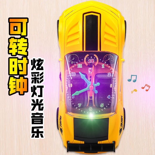 Doudou said children's toy car educational baby 0-1 to 2 years old 3 babies 6 months light music electric clock racing sports car deluxe version 3 rechargeable batteries + charger