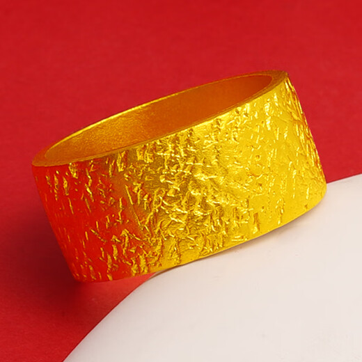 Craftsman gold ring for men and women pure gold 999 ancient style personality grand solid large face domineering wide face new style gift giving face width 1 cm 22g leave a circle number after placing the order and refund the money according to the physical gold
