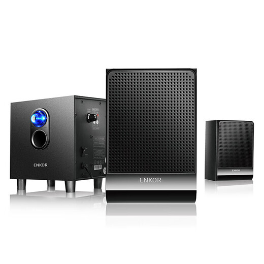 ENKOR E300 desktop notebook 2.1 computer audio subwoofer active multimedia wooden mini speaker