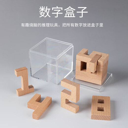 三格田魔斗拼图积木索玛立方体木制鲁班锁儿童思维空间训练玩具俄罗斯 魔斗（10颗——数字型积木）塑盒