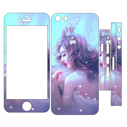 准岸适用苹果5s手机钢化彩膜iPhoneSE后壳贴纸i5来图定制全身卡通贴纸 苹果5/5S/SE钢SF-13799 iphone 其他型号