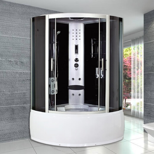 Wulang Machinery (can be installed on the door) shower room bathing room with bathtub bathroom sauna room integrated bathtub 120*120*220cm white with steam