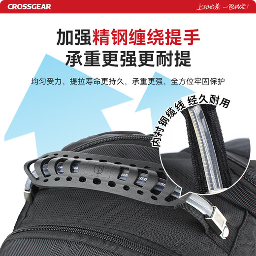 CROSSGEAR Swiss Sergeant Knife Backpack Men's 17.3-inch Laptop Bag Large Capacity Business Travel Outdoor School Bag