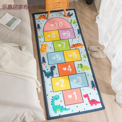 NIANJIE thickened bedside carpet baby anti-fall mat bedroom living room bay window tatami children winter Japanese style starry sky series - gray width 200 long 300 cm