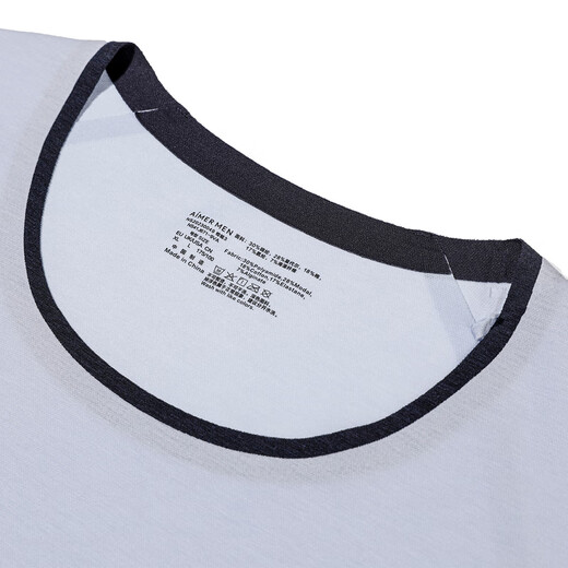 
Mr. Aimu 23SS 30th Anniversary - Seaweed Sleeping Clothes Men's Round Neck Pull-up Short Sleeve NS41J671 Light Blue 9VA L (170)