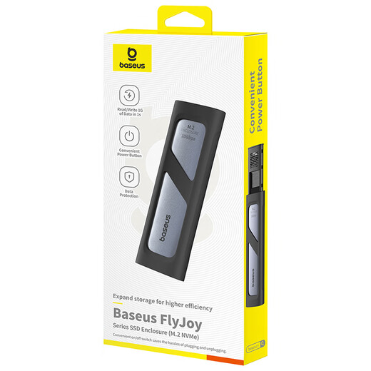 Baseus M.2 10 Gbit/s Einzelprotokoll-Box für mobile Solid-State-Laufwerke Typ C/USB 3.2, geeignet für Laptops, Apple 15 externe SSD-Festplattenbox