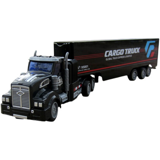 Fernbedienungs-Lkw-Kinder-Halbscheifungs-Spielzeugauto RC Elektro-LKW-Simulation Transportwagen Ladebehälter Großer schwarzer rotes Auto Standard