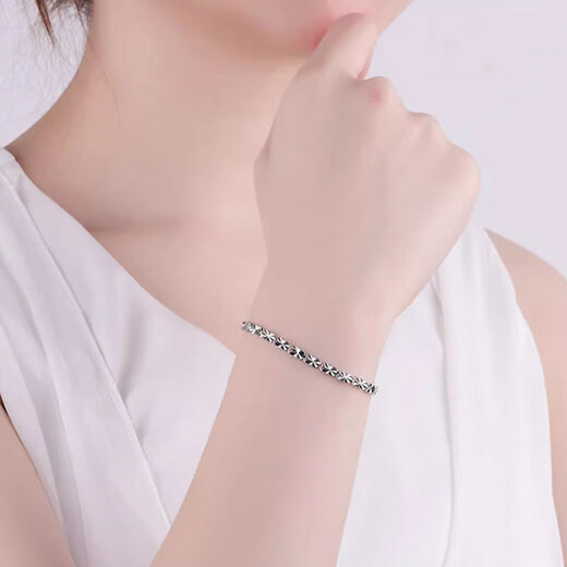 Platinum bracelet for women Pt950 platinum bracelet fashion super shiny simple couple platinum pt950 platinum bracelet about 5.4 grams 16+2cm