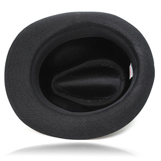 Old man's hat for men 60, 70, 80 years old, spring and autumn hat, suit material, middle-aged jazz hat, autumn and winter casual men's hat, black 58 cm